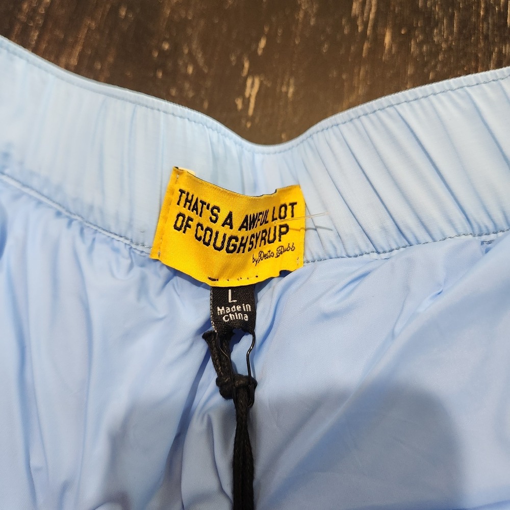 ALOCS / THATS A AWFUL LOT OF COUGH SYRUP PUFFER LARGE SNOW PANTS BLUE NWT - Picture 4 of 14